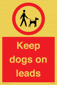 Keep dogs on leads